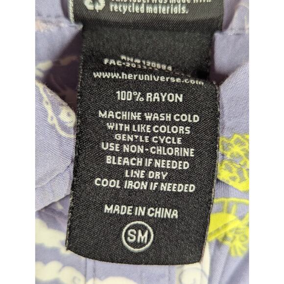 Her Universe Spirited Away Studio Ghibli Blue Woven Button-Up Size Small - Picture 3 of 7